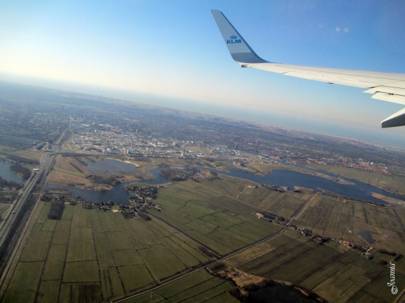 the Netherlands, just after take-off